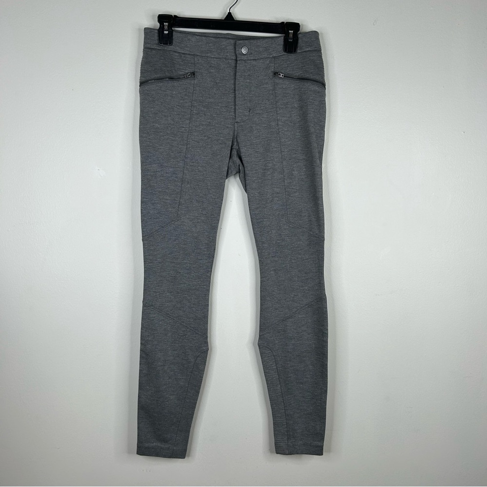 NWT Athleta Gray Ponte Moto 2.0 Skinny Pants